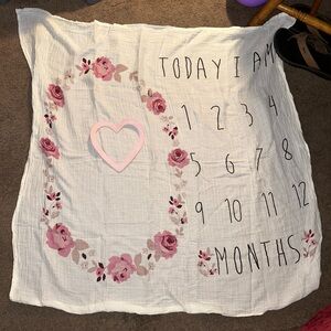 Floral Milestone Blanket for Babies